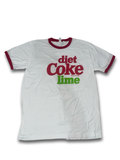 Vintage Diet Coke Lime Misprint Ringer T-Shirt Red White Men’s Medium