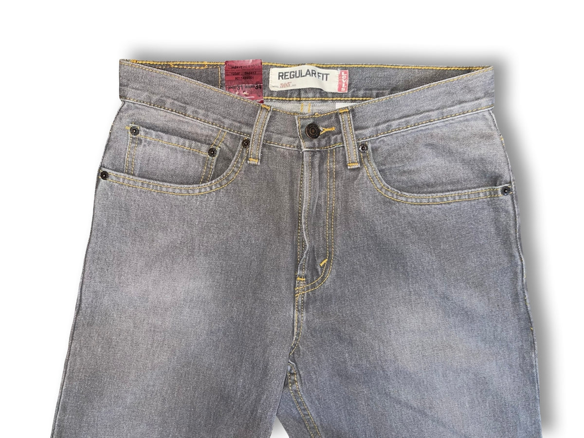 Vintage Y2K Levi's 505 Gray Wash Jeans - NEW 100% Cotton Size 31x34