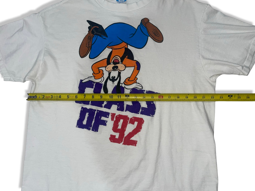 Vintage Goofy Walt Disney T-Shirt Mens Size Large USA Class Of 92 Single Stitch
