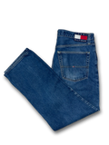 Vintage 90s Tommy Hilfiger Dark Wash Denim Flag Logo Mens 36x32