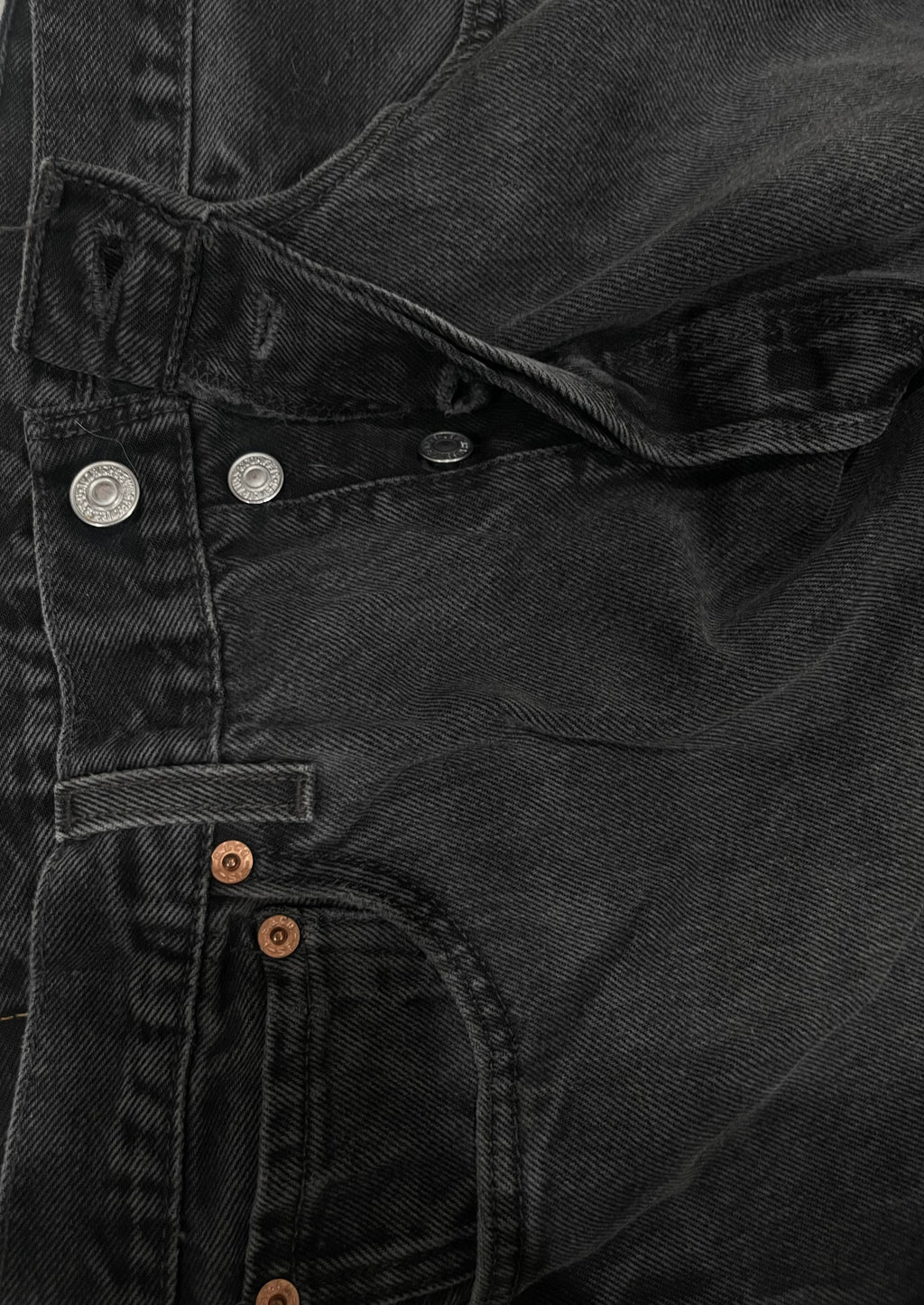 Vintage 90’s Levi’s 501-0660 Black Jeans Made USA Button Fly Men’s 34x30