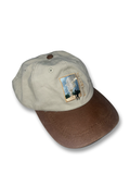 Vintage 90s Yellowstone National Park Hat Cap Embroidered Leather Bill Strapback