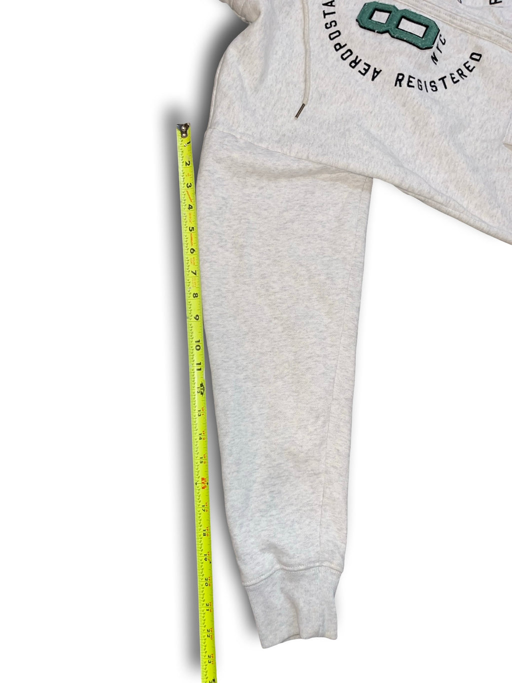 Vintage Y2K Aeropostale Grey Zip-Up Hoodie Men Size Small