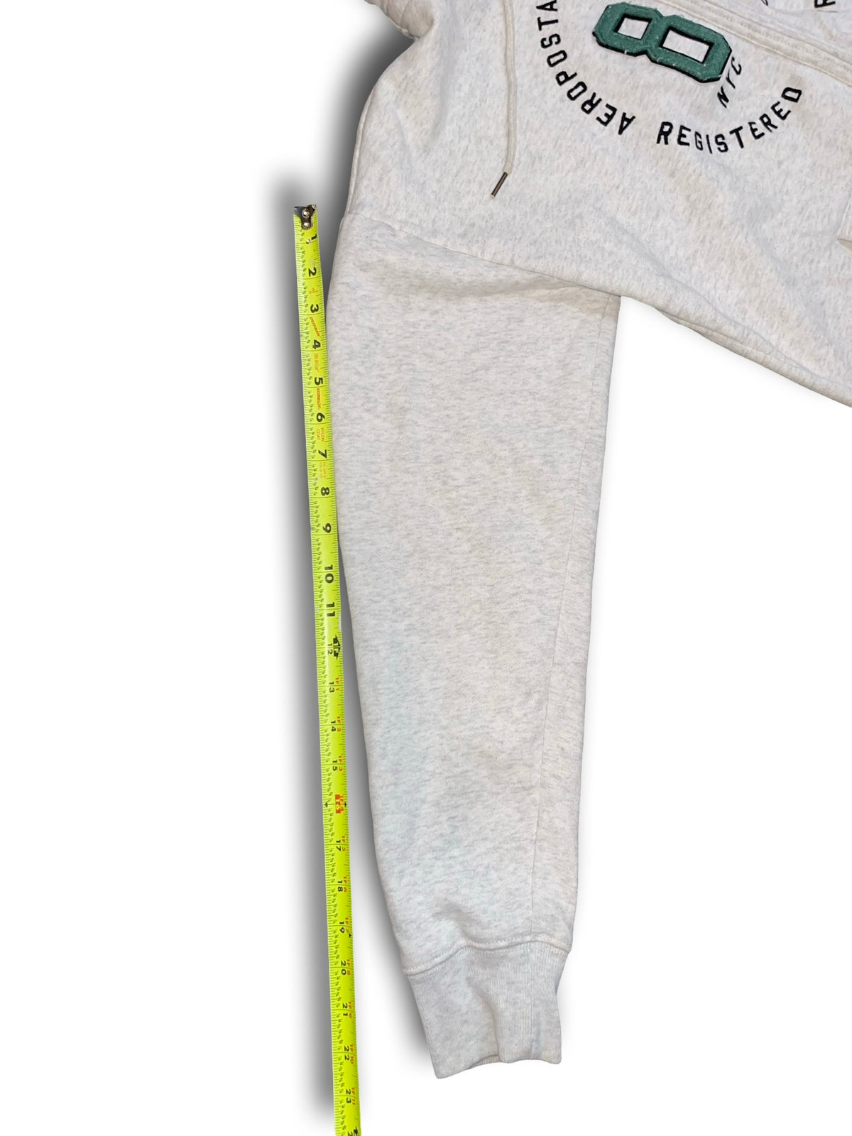 Vintage Y2K Aeropostale Grey Zip-Up Hoodie Men Size Small
