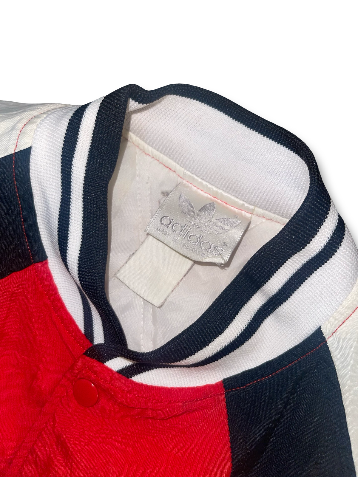 Vintage 80s Adidas Project Sports Spectacular Bomber Jacket Red White Men’s Size Medium