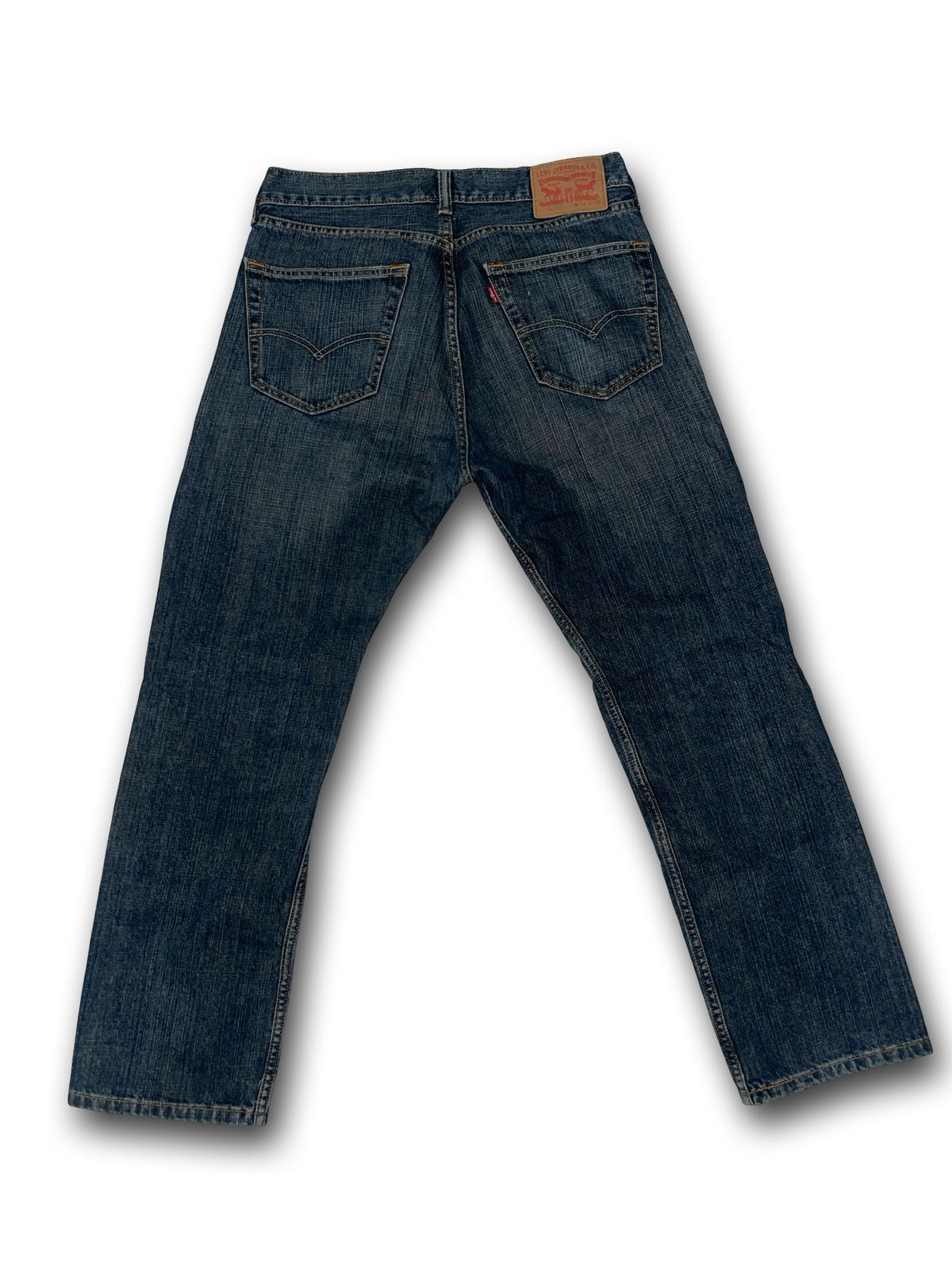 Y2K Levi's 505 Straight Jeans Dark Wash Crosshatch Men’s 31x30
