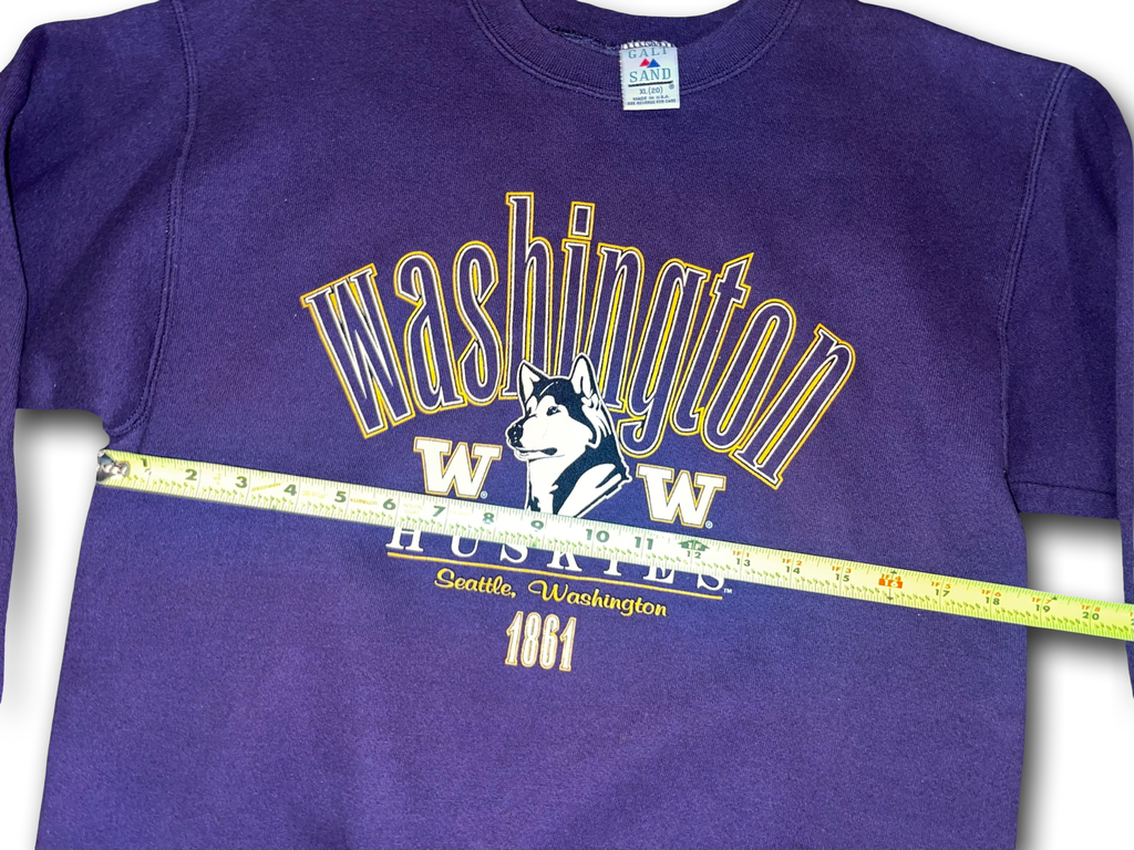 Vintage 90s University of Washington Huskies Purple Crewneck - Youth XL Fits Men M