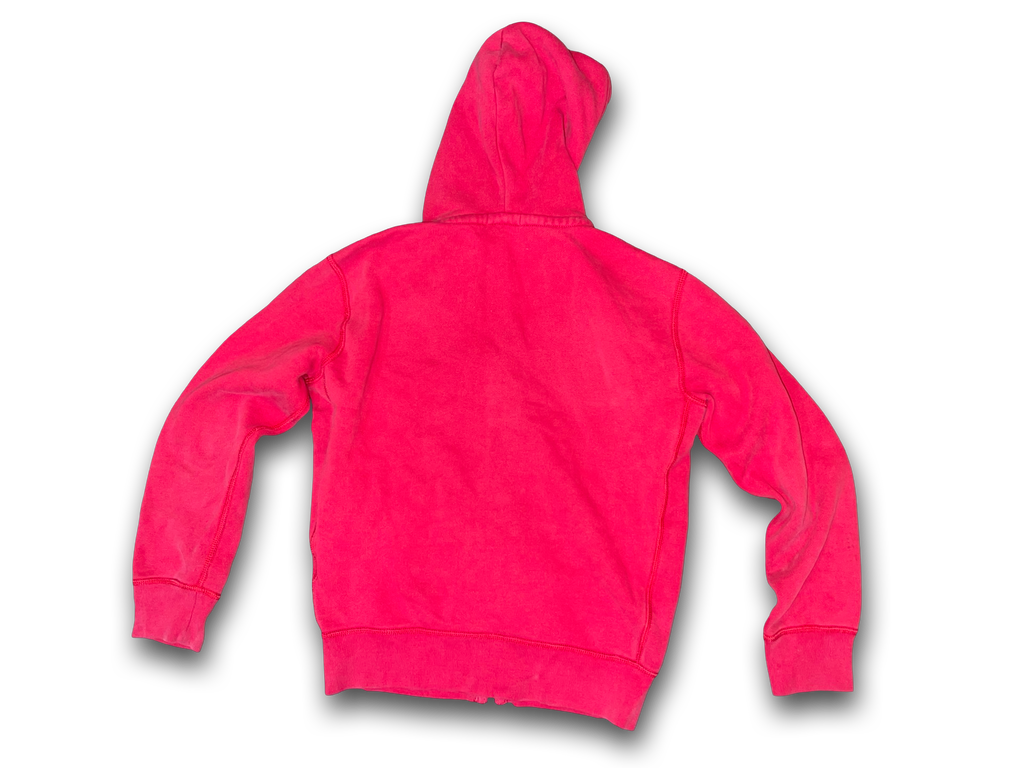 Y2k Polo Ralph Lauren Full Zip Red Hoodie Navy Pony Logo Men’s Size Small