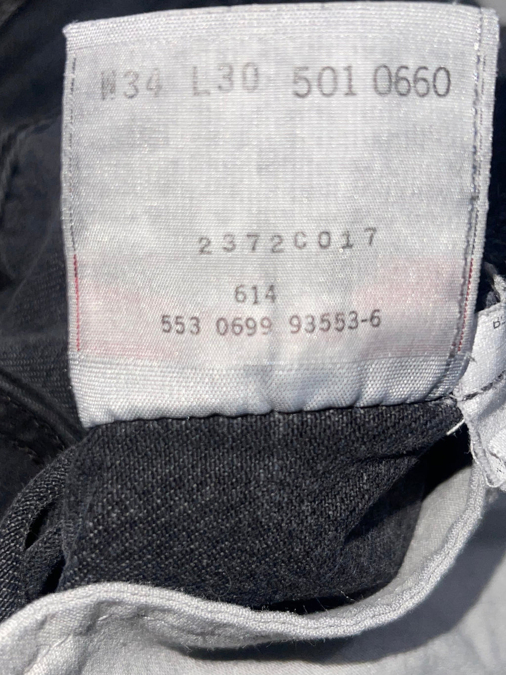 Vintage 90’s Levi’s 501-0660 Black Jeans Made USA Button Fly Men’s 34x30