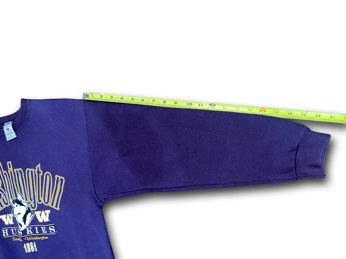 Vintage 90s University of Washington Huskies Purple Crewneck - Youth XL Fits Men M