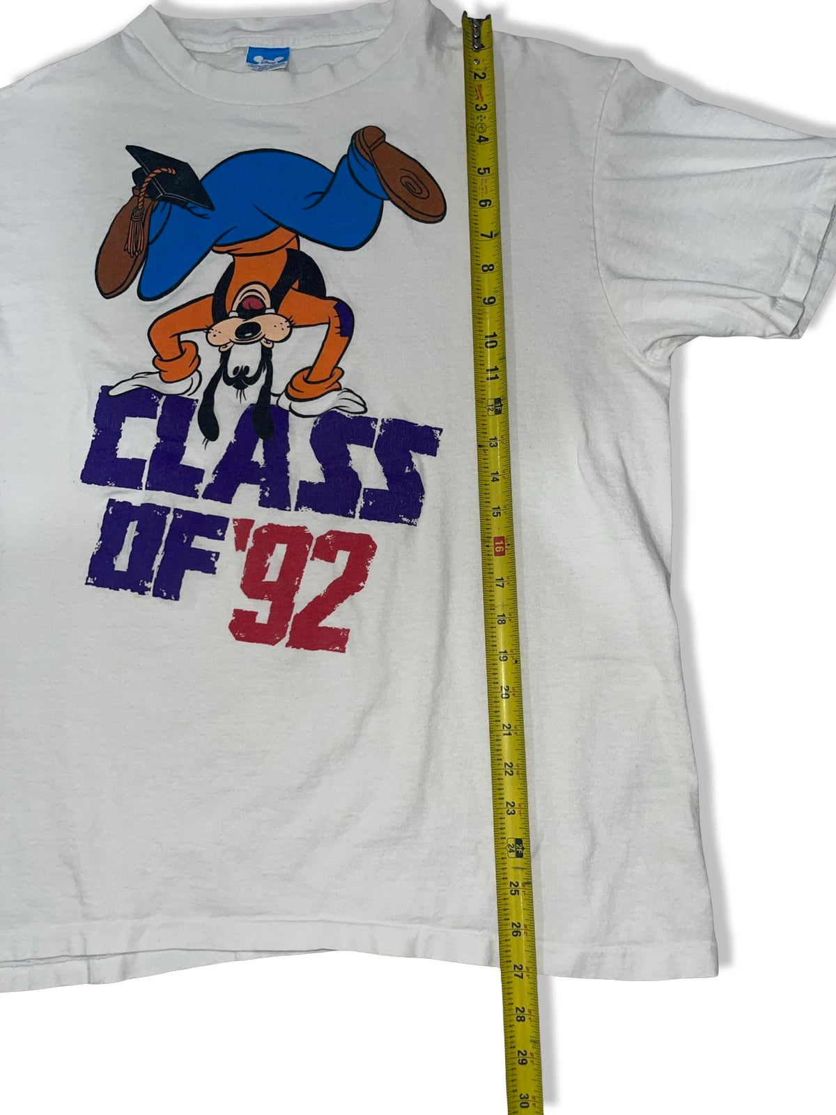Vintage Goofy Walt Disney T-Shirt Mens Size Large USA Class Of 92 Single Stitch