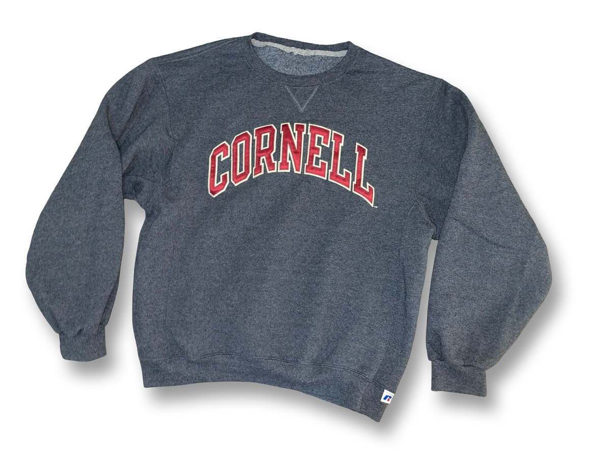 Vintage Cornell University Grey Crewneck Sweatshirt Russell Athletics Men’s Size Medium