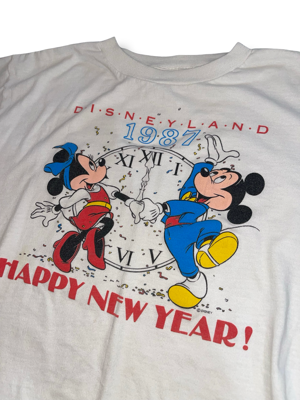 Vintage 1987 Disney Disneyland Happy New Year Men Size XL